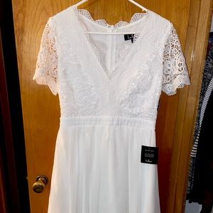 Lulus white lace dress